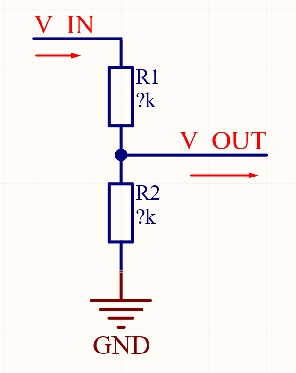 Resistive Divider Circuit Diagram
